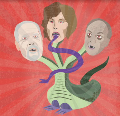 The three choices facing B.C. voters in the 2017 election. Illustration by Graphics Contributor Leone Brander.