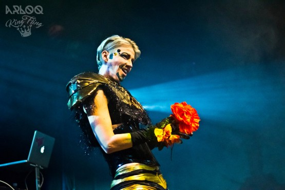 Persi Flage in another costume at a performance. Photo provided