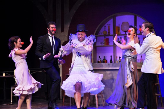 From left to right: Jennifer Gillis, Jacob Wolke, Darcy Evans, Sara-Jeanne Hosie, and UVic alumnus Kholby Wardell all perform in the Blue Bridge Theatre's production of Red, Hot Cole!  Photo by Jam Hamidi via Blue Ridge Theatre 