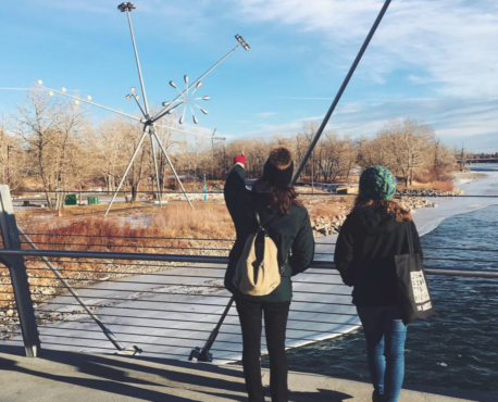 Two of our journalists exploring Calgary before NASH81 