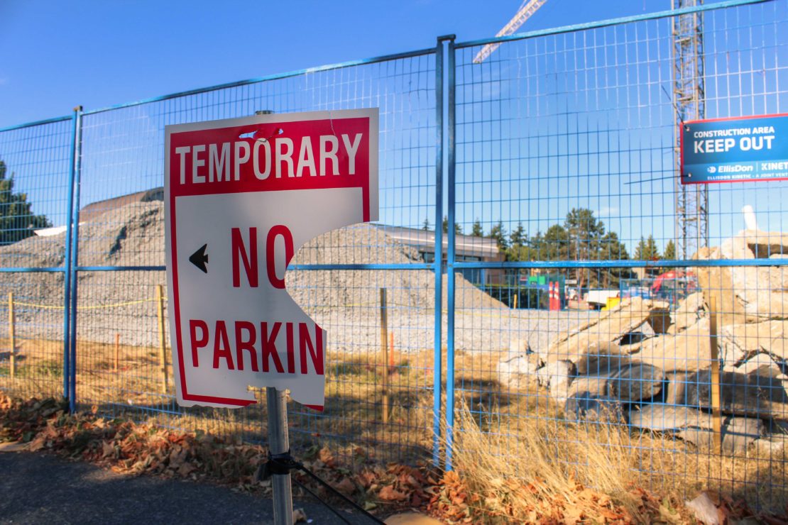 UVic has demolished the student residence dining facilities as construction for the new student housing project begins.