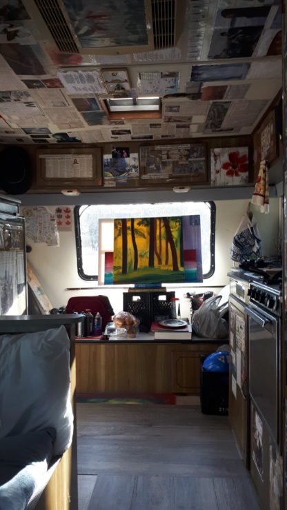 inside Aki's home in Beacon Hill Park.