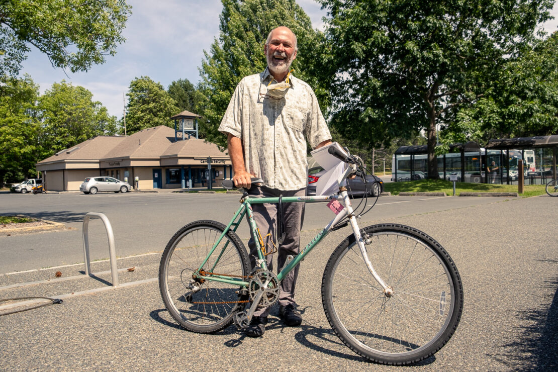 Tim Storm with an abandoned bike