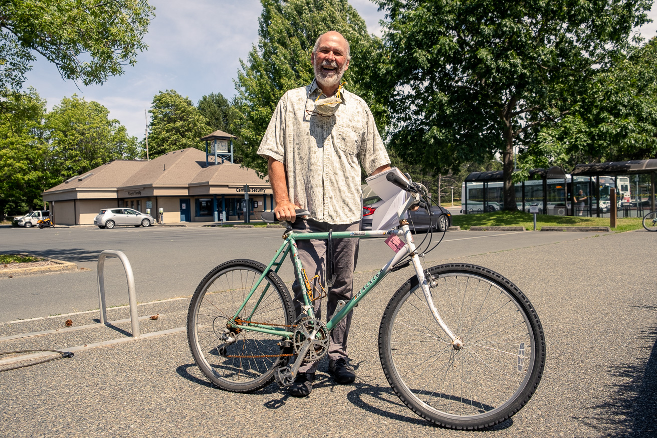 Tim Storm with an abandoned bike