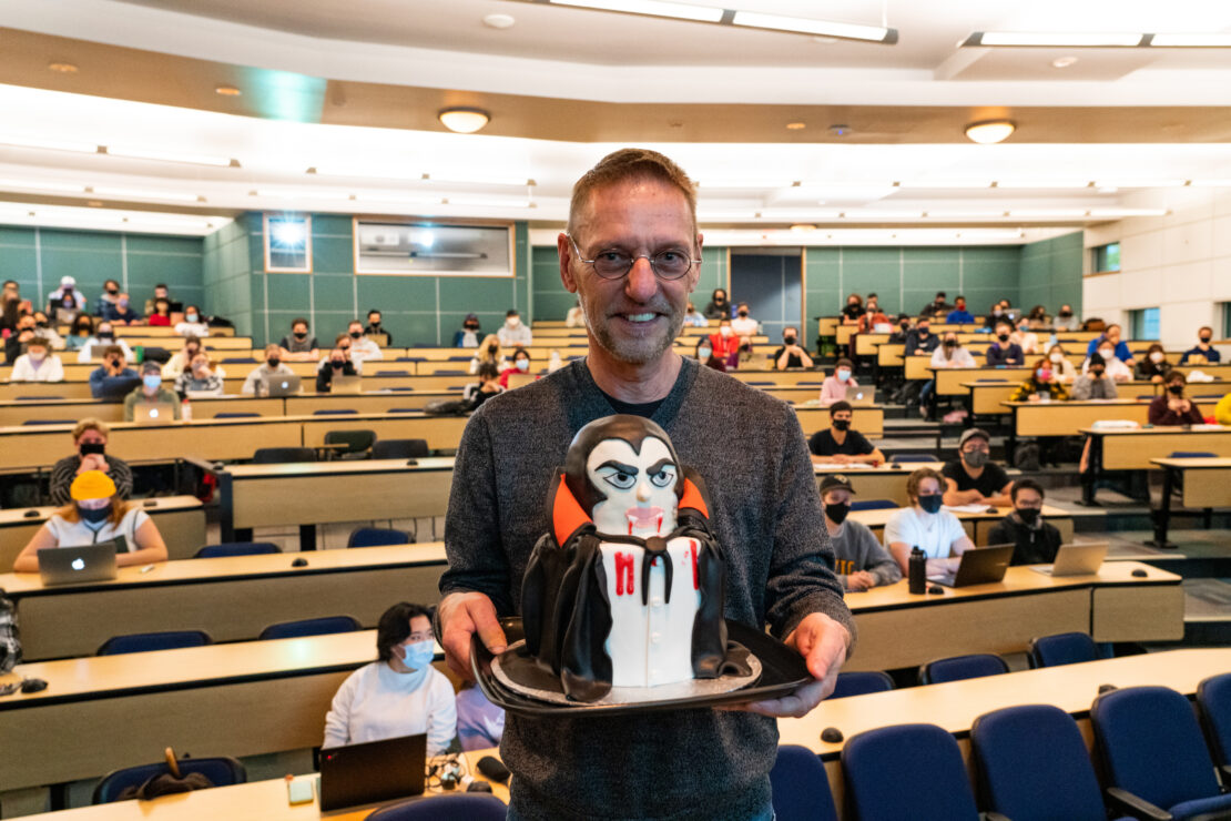Peter Golz with vampire cake