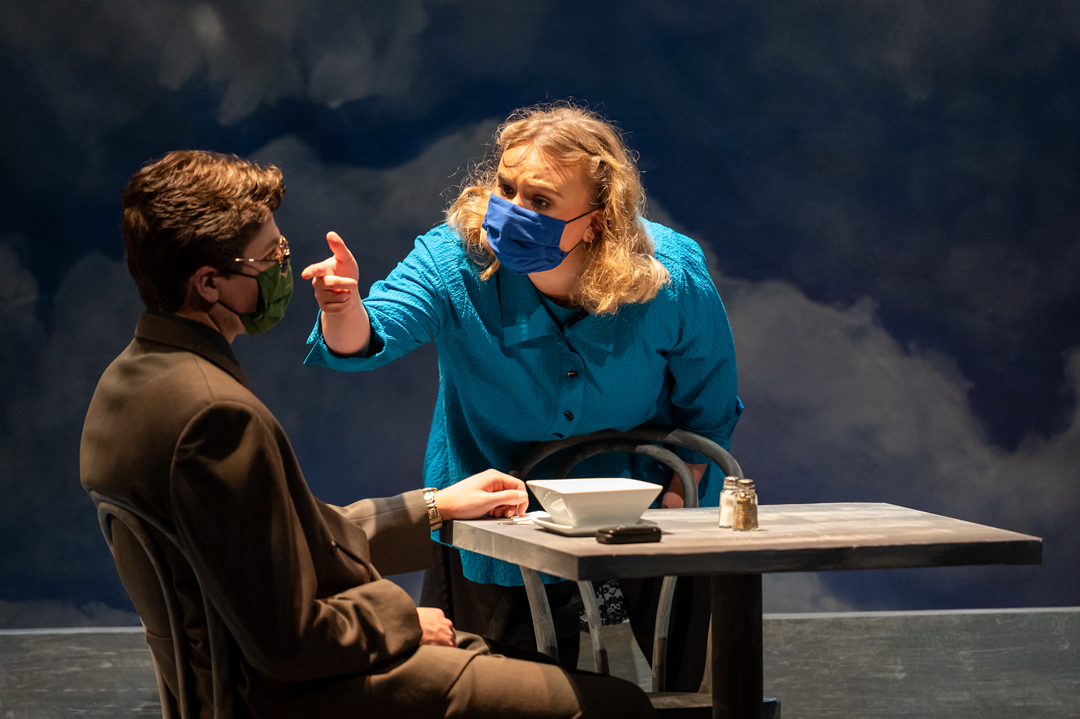 Scene from Dead Man's Cell Phone, photo by Dean Kalyan.