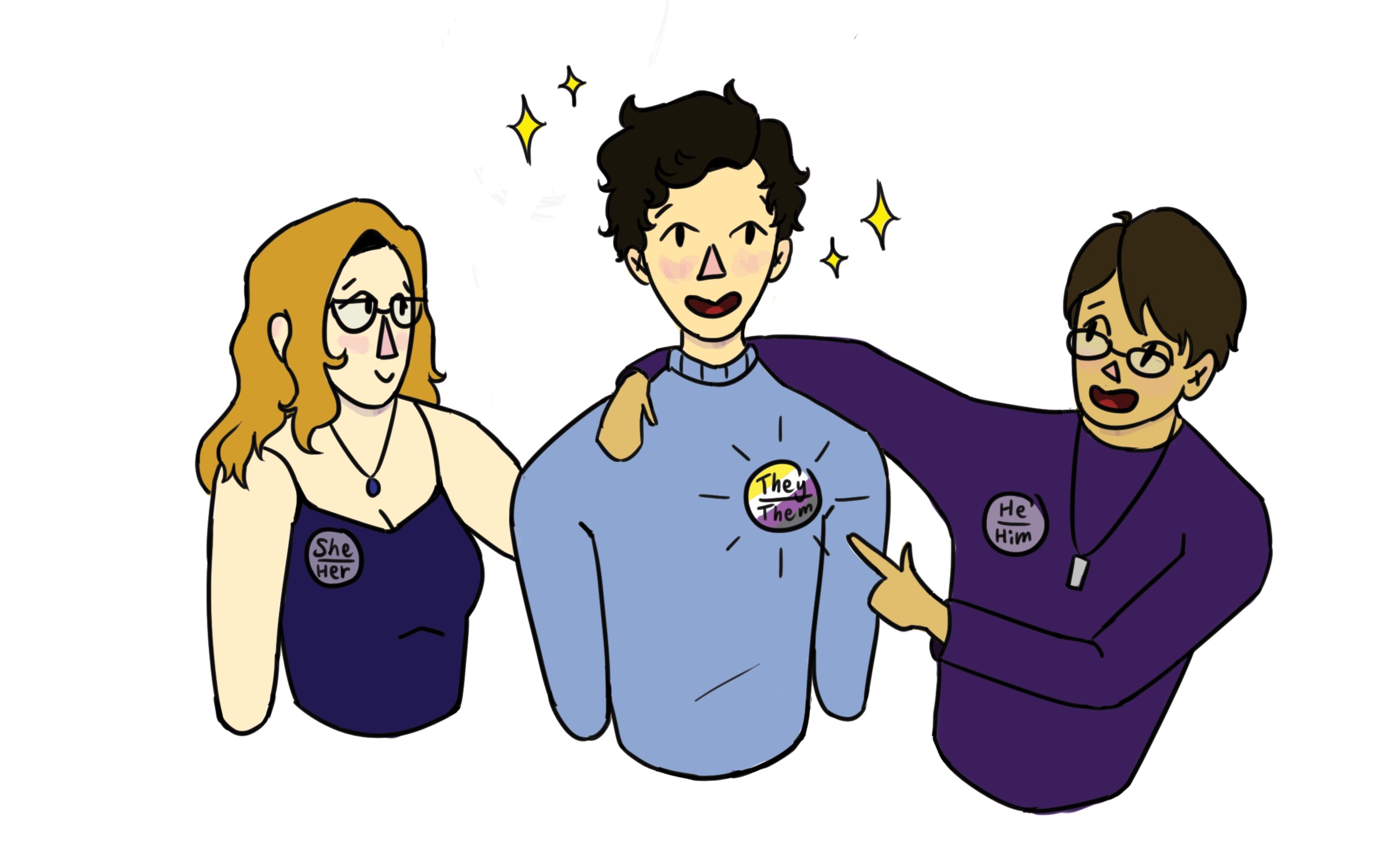 Gender options, Illustration by Callie Clissold-Hoyle.