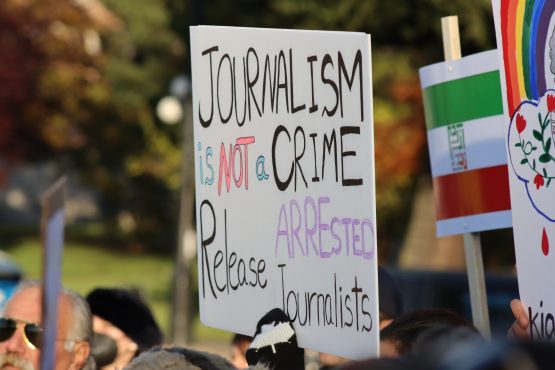 Protest for Iran in Victoria, B.C., photo by Manmitha Deepthi.