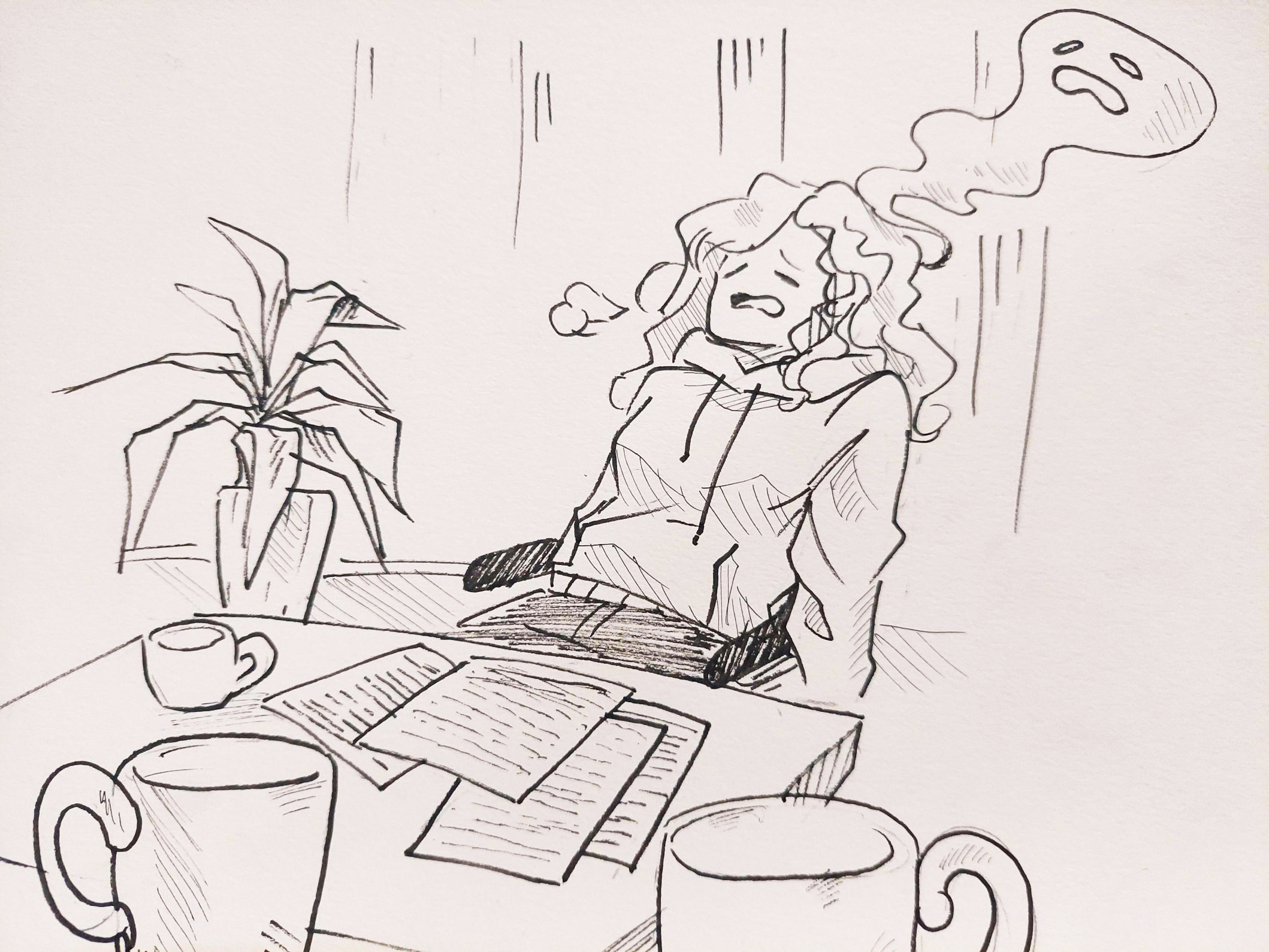 tired student