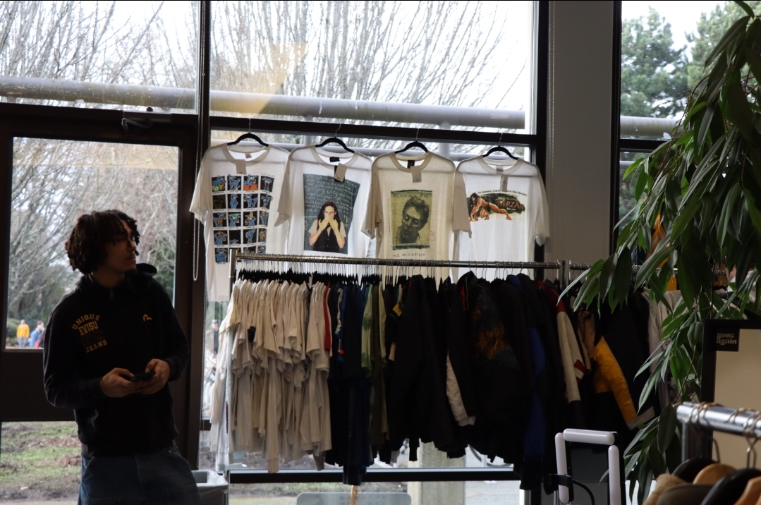 A rack of vintage T-shirts, photo by Gabby Elhav.