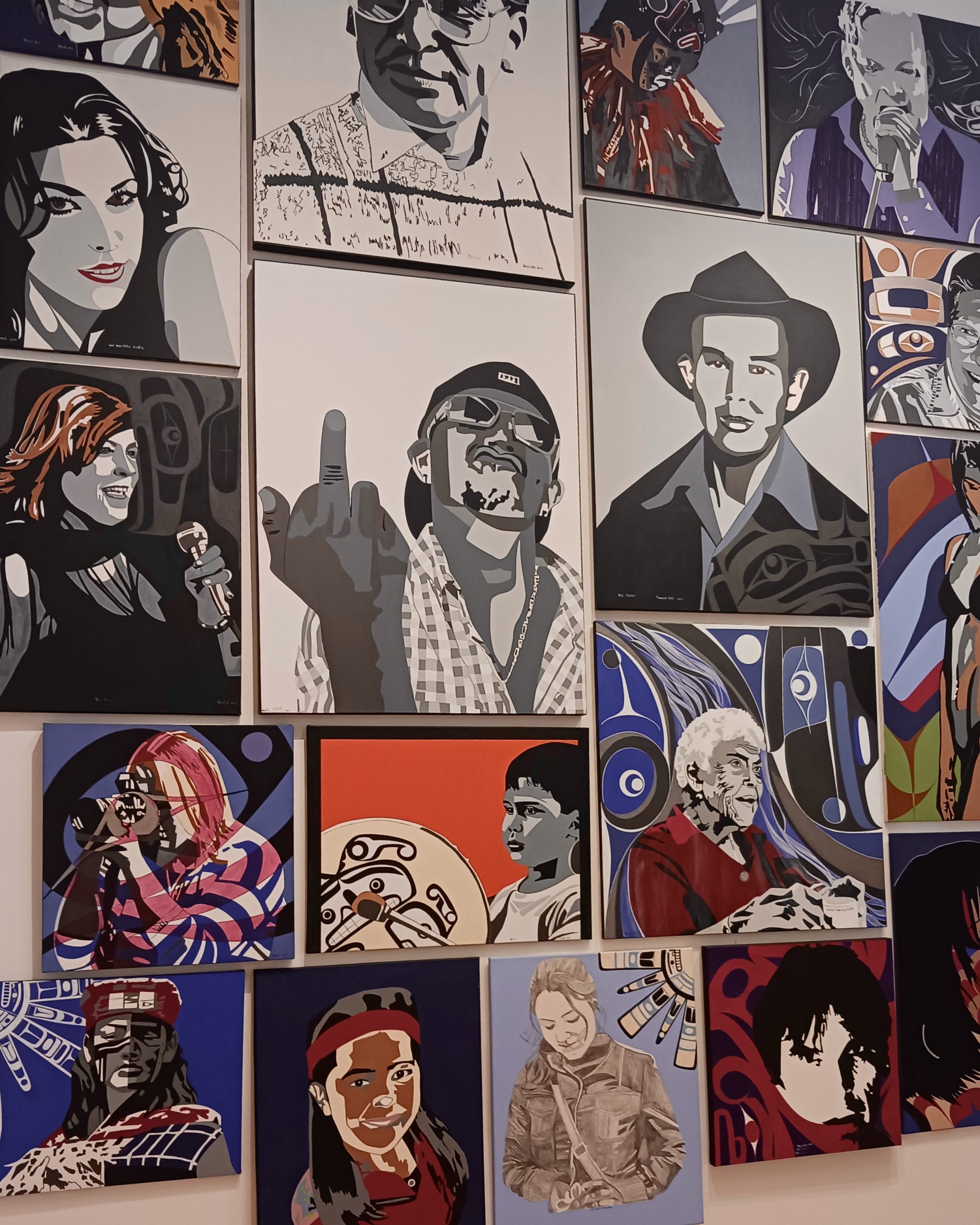 Wall of Portraits, Francis Dick. Various dates. Legacy Downtown. Walking Thru My Fires (Francis Dick).