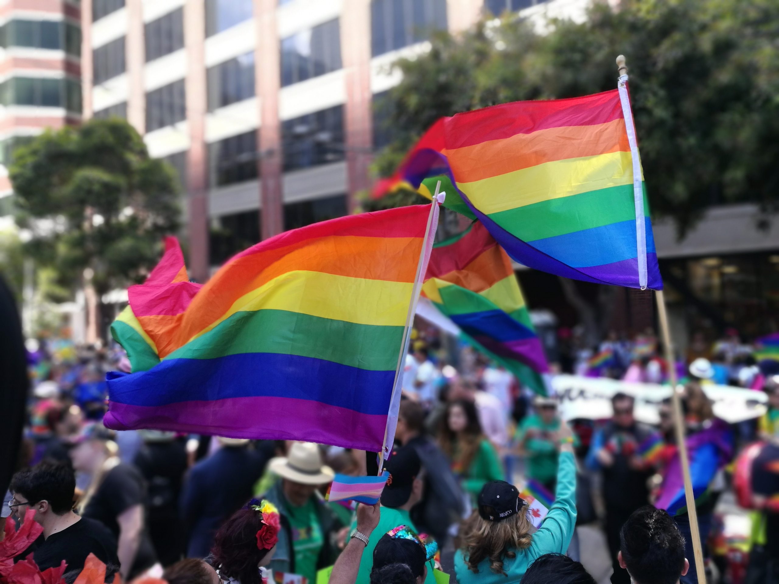 LGBTQ Flag at parade