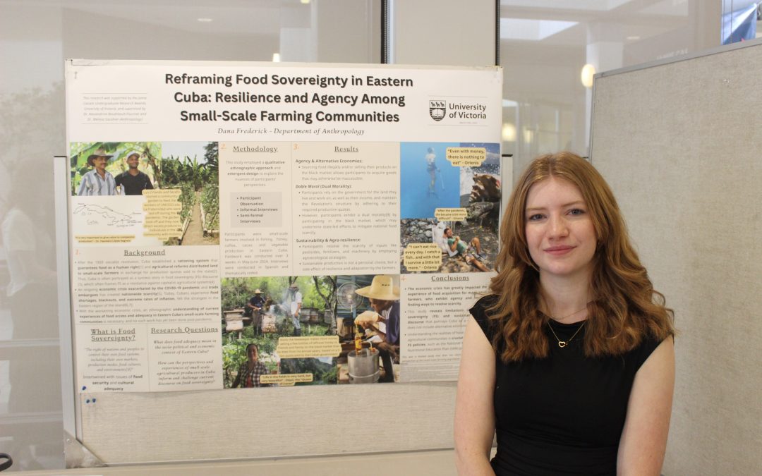 Six UVic students and their JCURA-winning research