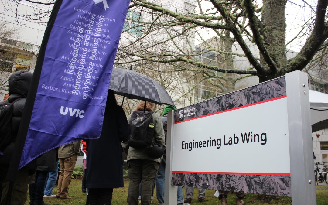 UVic students and staff gather for National Day of Remembrance and Action on Violence Against Women
