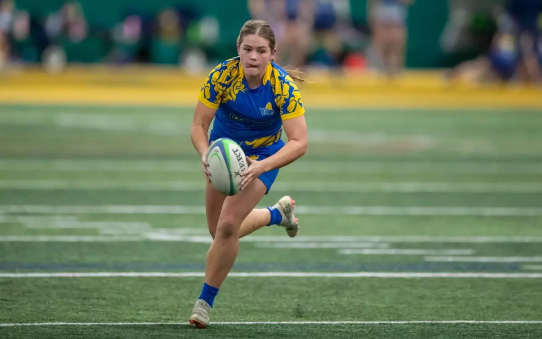 Vikes Women’s Rugby team annihilates their competition at first leg of Canada West’s Rugby 7s