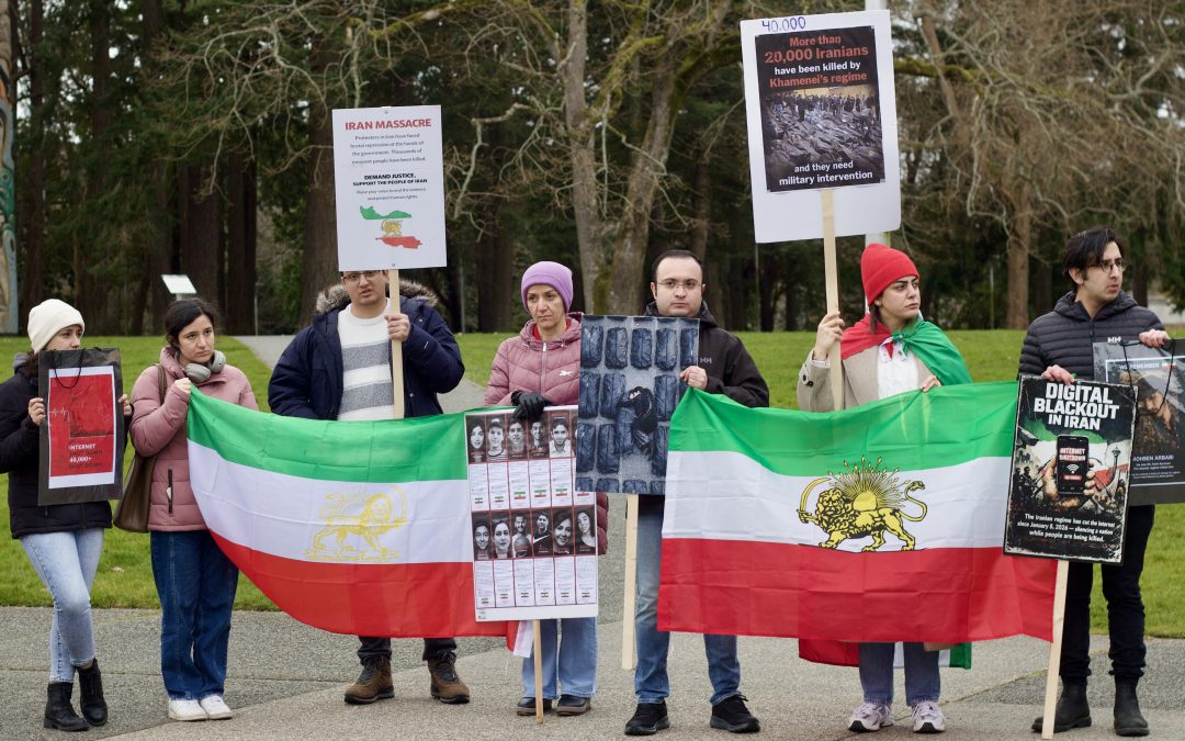 Iranian community rallies outside library to condemn Islamic Republic of Iran amid escalating US-Israel war effort